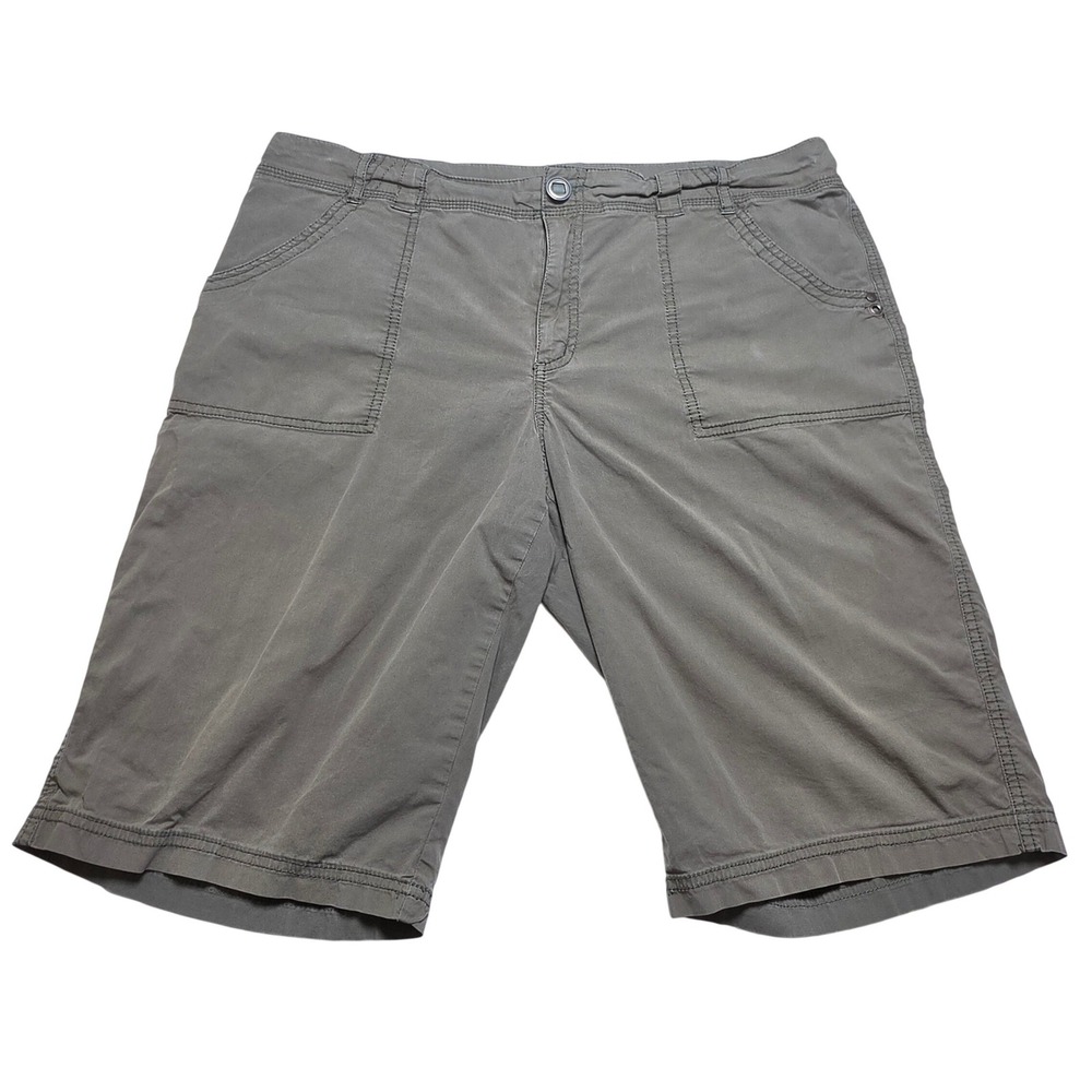 Orvis Womens Olive Green Utility Hiking Travel Shorts Size 14 Outdoor Casual